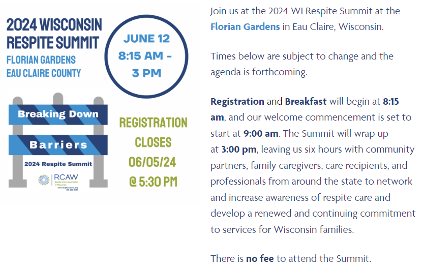 Respite Care Association of Wisconsin's
